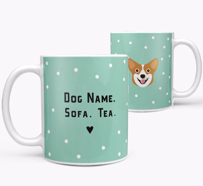 Personalized 'Sofa & Tea/Coffee' Mug for your {breedFullName}